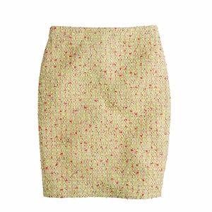J.Crew Pencil Skirt Neon Tweed Sz 00